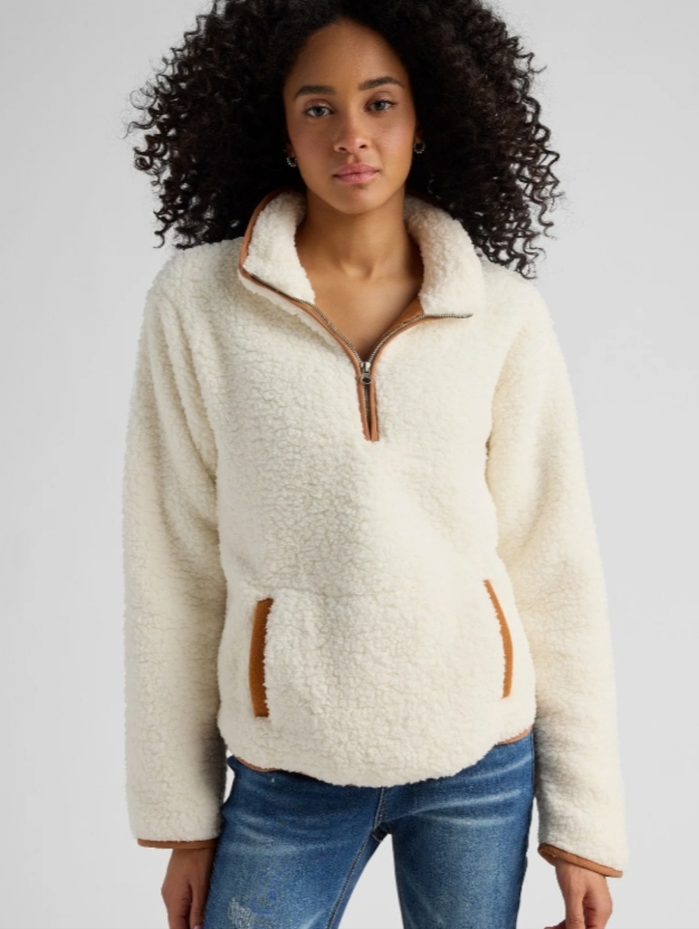 78&Sunny Big Bear Quarter Zip - BLACK